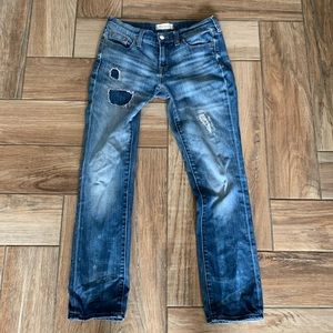 Madewell womens boyfriend slim jeans size 25 distressed ripped